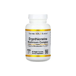Complexo de Cogumelos Ergotioneína com Maitake Orgânico, Extratos de Cogumelo Juba-de-Leão Orgânico 90 Veg Cápsulas - California Gold Nutrition