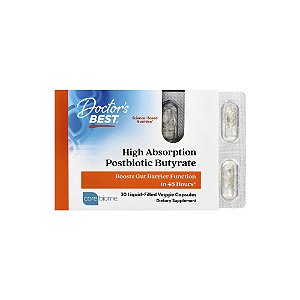 Butirato Pós-biótico de Alta Absorção 300mg 30 Cápsulas Vegetais Preenchidas com Líquido - Doctor's Best