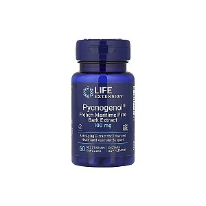 Pycnogenol Extrato da Casca de Pinheiro Marítimo Francês 100mg 60 Cápsulas Vegetarianas - Life Extension
