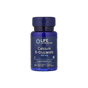 Cálcio D-Glucarato 200mg 60 Cápsulas Vegetarianas - Life Extension