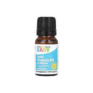 Vitamina D3 em Gotas para Bebês 10mcg (400 UI) 10ml - California Gold Nutrition