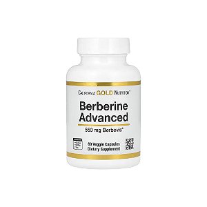 Berberine Advanced Berberina Avançada 550mg 60 Cápsulas Vegetais - California Gold Nutrition