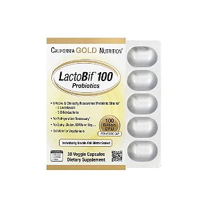 Probióticos LactoBif 100 100 Bilhões de UFCs - California Gold Nutrition