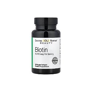 Biotina 10.000mcg 90 Cápsulas Softgel Vegetais - California Gold Nutrition