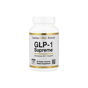 GLP-1 Supreme com Akkermansia, Berberina, Quercetina e Curcumina 60 Cápsulas Vegetais - California Gold Nutrition