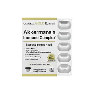 Complexo Imunológico com Akkermansia + Probióticos 60 Cápsulas Vegetais - California Gold Nutrition