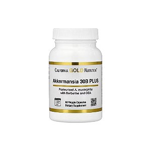 Akkermansia 30B PLUS com Matriz Fosfolipídica de Berberina e OEA 60 Cápsulas Vegetais - California Gold Nutrition