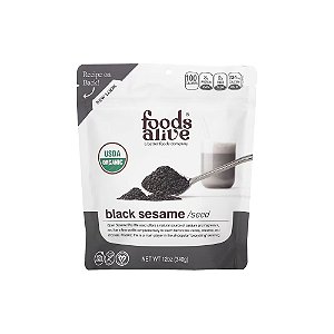 Semente de Gergelim Preto Orgânico - Foods Alive
