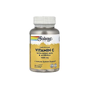 Vitamina C com Rosa-Mosqueta e Acerola 1000mg - Solaray