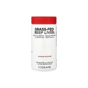 Fígado Bovino de Gado Criado no Pasto 1500mg 180 Cápsulas Vegetais - Codeage
