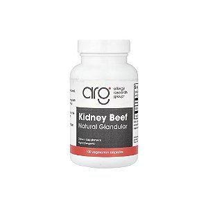 Kidney Beef Glandular e Natural 500mg 100 Cápsulas Vegetarianas - Allergy Research Group
