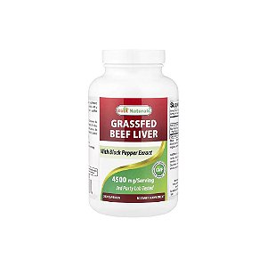 Fígado de Gado Criado no Pasto 4500mg 250 Cápsulas - Best Naturals