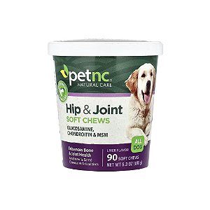 Hip & Joint Soft Chews Sabor Fígado 90 Cápsulas Mastigáveis - petnc NATURAL CARE