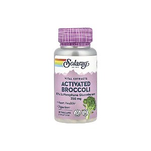 Extratos Vitais Brócolis Ativado 350mg 30 VegCaps - Solaray