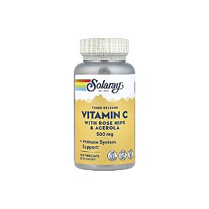 Vitamina C com Rosa-Mosqueta e Acerola 500mg - Solaray