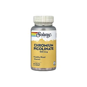 Picolinato de Cromo 500mcg 60 Comprimidos - Solaray