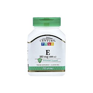 Vitamina E 180mg400 UI 110 Cápsulas Softgels - 21st Century