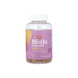 Gomas de Biotina 5000mcg Morango 120 Gomas - 21st Century