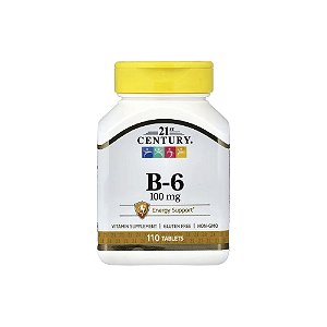 Vitamina B-6 110 Tabletes - 21st Century