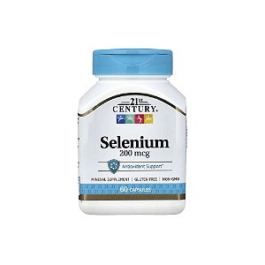 Selênio 200mcg 60 Cápsulas - 21st Century