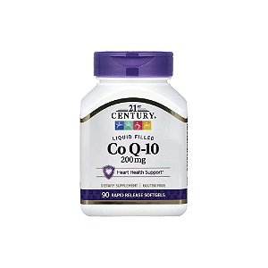 Coenzima CoQ-10 Líquida 200mg 90 Cápsulas Softgel - 21st Century