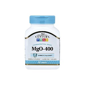 MgO-400 Óxido de Magnésio 400mg 90 Comprimidos - 21st Century