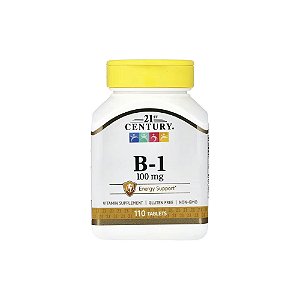 Vitamina B-1 100mg 110 Comprimidos - 21st Century