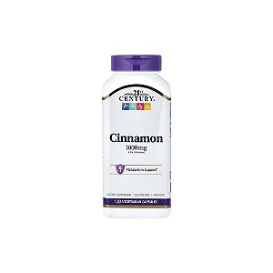 Canela 500mg 120 Cápsulas - 21st Century