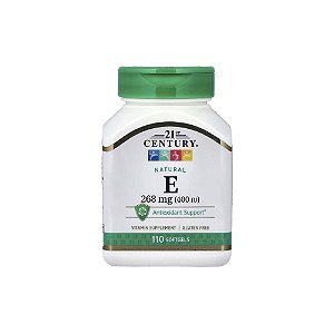 Vitamina E Natural 268mg (400 UI) 110 Cápsulas Softgel - 21st Century