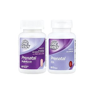 Multivitamínico e Mineral Pré-Natal + DHA Kit 2 Frascos - 21st Century