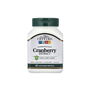 Extrato de Cranberry Padronizado 400mg 60 Cápsulas Vegetarianas - 21st Century