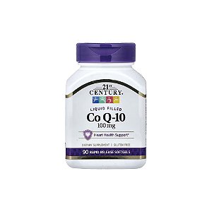 Coenzima CoQ-10 Líquida 100mg 90 Cápsulas Softgel - 21st Century