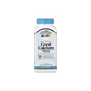 Cálcio de Coral 1000mg 120 Cápsulas - 21st Century