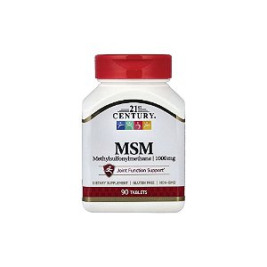 MSM Metilsulfonilmetano 1000mg 90 Comprimidos - 21st Century