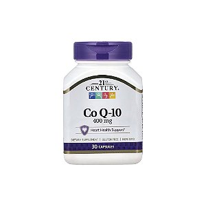 Coenzima CoQ-10 400mg 30 Cápsulas Softgel - 21st Century