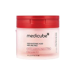 Discos Tônicos Esfoliantes de Ácido Sucínico Red Succinic Acid Peeling Pad 70 Discos - Medicube