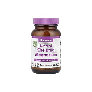 Magnésio Quelato Tamponado 200mg Buffered Chelated Magnesium 60 Cápsulas - Bluebonnet Nutrition