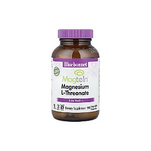 Magnésio L-Treonato Magtein 144mg L-Threonate 90 Cápsulas - Bluebonnet Nutrition