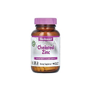 Zinco Quelado Chelated Zinc 30mg 90 Cápsulas - Bluebonnet Nutrition