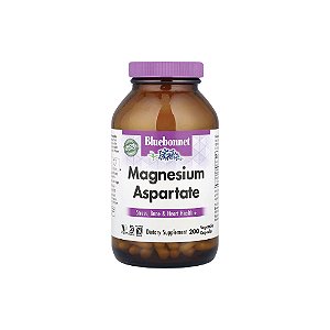Aspartato de Magnésio 200mg Magnesium Aspartate 200 Cápsulas - Bluebonnet Nutrition