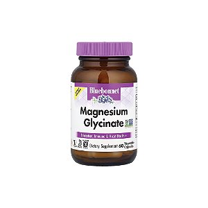 Glicinato de Magnésio Bisglicinato Quelato 100mg Magnesium Glycinate 60 Cápsulas - Bluebonnet Nutrition