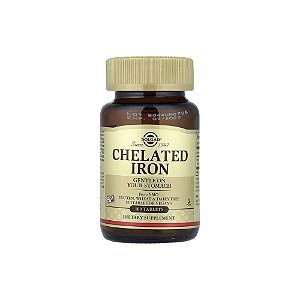 Ferro Quelado Chelated Iron 25mg 100 Comprimidos - Solgar