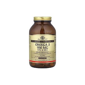 Ômega-3 EPA e DHA Força Tripla Triple Strength Omega-3 950mg 100 Softgels - Solgar