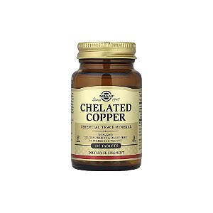 Cobre Quelato Chelated Copper 2,5mg 100 Comprimidos - Solgar