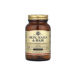 Fórmula Avançada para Pele, Unhas e Cabelo MSM Skin, Nails & Hair 60 Comprimidos - Solgar