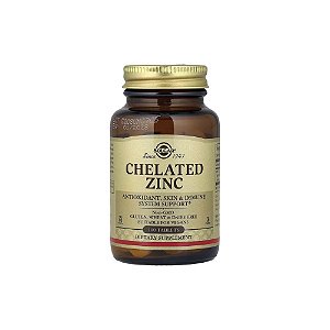 Zinco Quelato Chelated Zinc 22mg 100 Comprimidos - Solgar