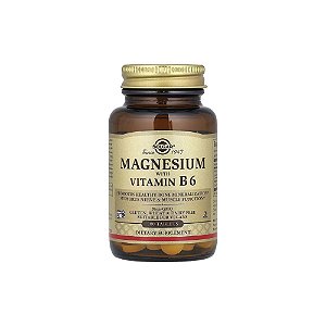 Magnésio com Vitamina B6 Magnesium with Vitamin B6 100 Comprimidos - Solgar