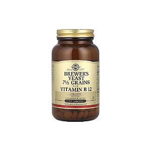 Levedura de Cerveja 7 1/2 Grãos com Vitamina B12 Brewer's Yeast 250 Comprimidos - Solgar