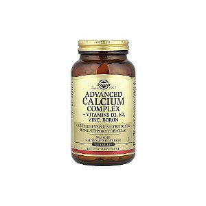 Complexo Avançado de Cálcio Advanced Calcium Complex com D3, K2, Zinco e Boro 120 Comprimidos - Solgar