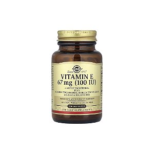 Vitamina E de Origem Natural d-Alfa-Tocoferol 100 UI (67mg) 100 Softgels - Solgar